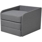 vidaXL Fauteuil convertible gris clair tissu