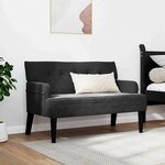 vidaXL Banc Chesterfield Noir 112 x 65.5 x 75 cm Velours
