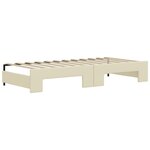 vidaXL Lit de jour avec gigogne sans matelas crème 90x200 cm