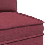 vidaXL Canapé modulaire avec rangement 4 Pièces Bordeaux Tissu