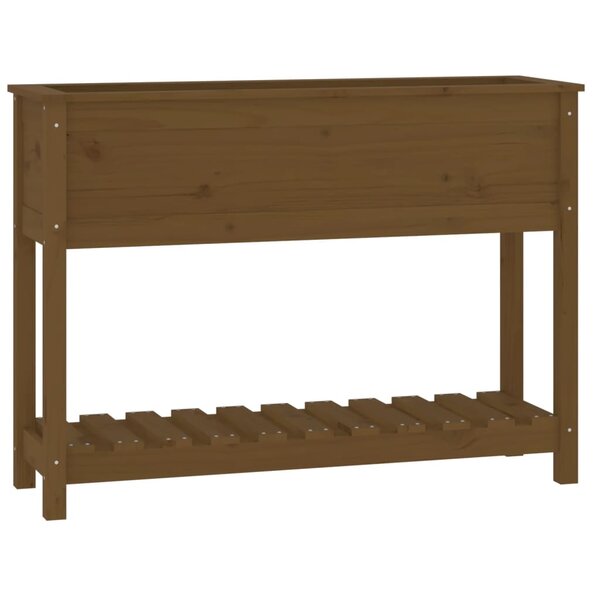 vidaXL Jardinière et étagère Marron miel 111 5x34 5x81 cm Bois de pin