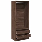 vidaXL Garde-robe chêne marron 80x50x200 cm bois d'ingénierie