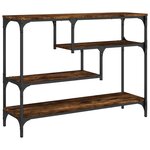 vidaXL Table console chêne fumé 100x30x75 cm bois d'ingénierie