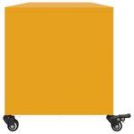 vidaXL Meuble TV jaune moutarde 100 5x39x43 5 cm acier