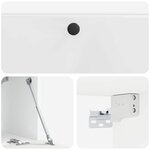 vidaXL Meuble TV mural 78 5 x 31 x 30 cm Blanc brillant