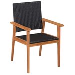 vidaXL Mobilier à dîner de jardin 7 Pièces Résine tressée Noir et marron