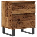 vidaXL Table de chevet vieux bois 40x35x50 cm bois d’ingénierie