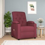 vidaXL Fauteuil de massage Rouge bordeaux Tissu