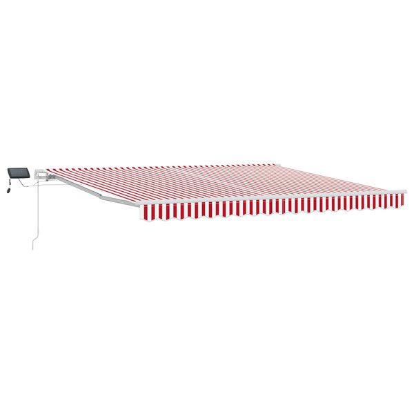 vidaXL Auvent rétractable Rouge et blanc 400 × 350 cm Rouge et blanc