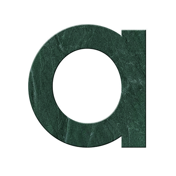 Numéro A- Numéro adhésif pour boîtes aux lettres- Pierre véritable 50 mm  Malachite