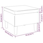 vidaXL Tabouret avec pieds en bois Crème Tissu