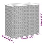 vidaXL Jardinière noir 80x40x80 cm résine tressée