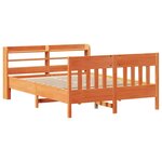 vidaXL Cadre de lit sans matelas cire marron 160x200cm bois pin massif