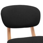 vidaXL Tabourets de bar lot de 2 noir tissu