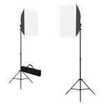 vidaXL Kit de studio photo avec boîte à lumière et toiles de fond