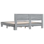vidaXL Cadre de lit sonoma gris 180x200 cm bois d'ingénierie et métal