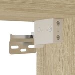 vidaXL Table de chevet murale avec lumières LED chêne sonoma