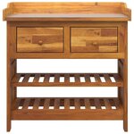 vidaXL Armoire de jardin avec tiroir Marron 78 x 36.5 x 78cm