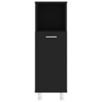 vidaXL Armoire de salle de bain Noir 30x30x95 cm Aggloméré
