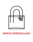 THIRARD - Cadenas à clé Type 1  laiton  intérieur  anse acier  60mm  2 clés