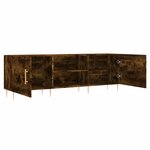 vidaXL Meuble TV chêne fumé 150x30x50 cm bois d'ingénierie