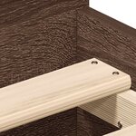 vidaXL Cadre de lit sans matelas chêne marron 75x190 cm
