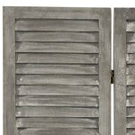 vidaXL Cloison de séparation 3 panneaux Gris 106 5x166 cm Bois solide
