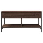 vidaXL Table basse chêne marron 100x50x50cm bois d'ingénierie et métal