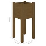 vidaXL Jardinière d'extérieur Marron miel 31x31x70 cm Bois de pin