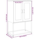 vidaXL Buffet haut jaune moutarde 68x39x107 cm acier