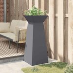 vidaXL Jardinière à pilier Anthracite 40 x 40 x 100 cm Acier