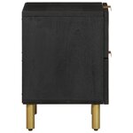 vidaXL Tables de chevet 2 Pièces noir 40x33x46 cm bois de manguier solide