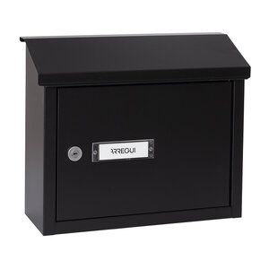 Pack Bouche d'entrée + Boîte aux lettre en acier V4074 Fente 33 x 4 cm Noir