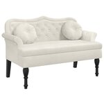 vidaXL Banc avec coussins crème 120 5x65x75 cm velours