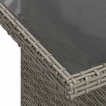 vidaXL Salon de jardin 5 Pièces avec coussins gris résine tressée acacia