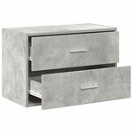 vidaXL Armoire avec 2 tiroirs gris béton 60x31x40 cm bois d'ingénierie