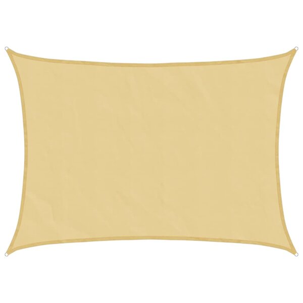 vidaXL Voile d'ombrage sable 8x6 m 100 polyester oxford