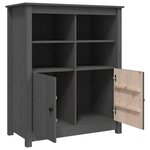 vidaXL Buffet Gris 83x41 5x100 cm Bois massif de pin