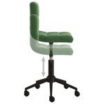 vidaXL Chaises pivotantes à manger lot de 2 vert foncé velours