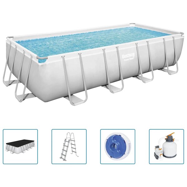 Bestway Ensemble de piscine en acier rectangulaire 549x274x122 cm