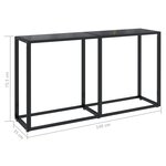vidaXL Table console Noir 140x35x75 5 cm Verre trempé