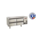 Soubassement réfrigéré positif inox - 140 l - baron -  - acier inoxydable2pleine 1200