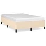 vidaXL Cadre de lit Crème 120 x 200 cm Tissu