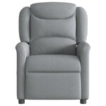 vidaXL Fauteuil inclinable Gris clair Tissu