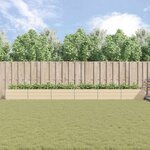 vidaXL Jardinière Ivoire 195 x 100 x 45 cm Acier galvanisé