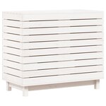 vidaXL Panier à linge blanc 88 5x44x76 cm Bois massif de pin