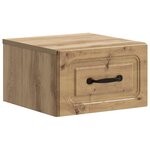 vidaXL Cabinet de chevet mural 2 pc Chêne artisanal 34 5 x 33 x 20 cm