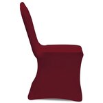 vidaXL Housses élastiques de chaise Bordeaux 18 Pièces