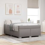 vidaXL Cadre de lit Taupe 160 x 200 cm tissu