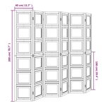 vidaXL Cloison de séparation 6 panneaux blanc bois de paulownia massif
